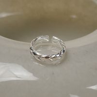 Sterling Silber IG-Stil Lässig Überzug Geometrisch Offener Ring sku image 1