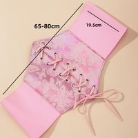 Simple Style Classic Style Solid Color Elastic Band Printing Women's Corset Belts main image 6