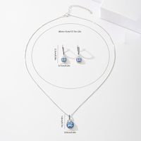 Elegant Wedding Simple Style Flower White Gold Plated Rhodium Plated Zircon Sterling Silver Wholesale Jewelry Set main image 2
