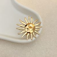 304 Stainless Steel 14K Gold Plated Casual Sexy British Style Plating Pentagram Heart Shape Flower Rings main image 3