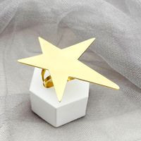 304 Stainless Steel 14K Gold Plated Casual Sexy British Style Plating Pentagram Heart Shape Flower Rings main image 4