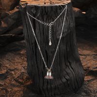 Sterling Silver Casual Simple Style Bell Pendant Necklace main image 4