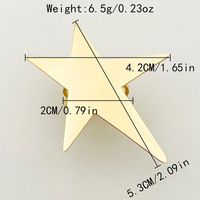 304 Stainless Steel 14K Gold Plated Casual Sexy British Style Plating Pentagram Heart Shape Flower Rings sku image 1