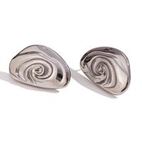 1 Pair Vintage Style Commute Conch Cochlear Plating 304 Stainless Steel 18K Gold Plated Ear Studs main image 4