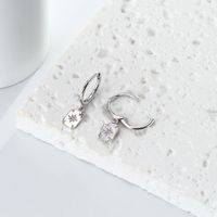 1 Pair Chinoiserie Simple Style Star Inlay Sterling Silver Gem Drop Earrings main image 8