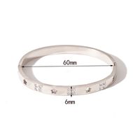 Acier Inoxydable 304 Plaqué Or 18K Formel Style Simple Placage Évider Incruster Star Zircon Bracelet sku image 1