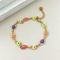 Funny Modern Style Simple Style Eye 304 Stainless Steel Gold Plated Bracelets In Bulk sku image 1