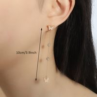 1 Pair Simple Style Classic Style Solid Color Inlay Zinc Alloy Rhinestones Drop Earrings main image 4