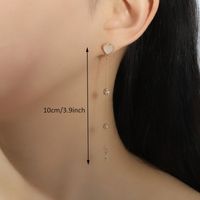 1 Pair Simple Style Classic Style Solid Color Inlay Zinc Alloy Rhinestones Drop Earrings sku image 8