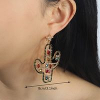 1 Pair Simple Style Classic Style Solid Color Inlay Zinc Alloy Rhinestones Drop Earrings sku image 11