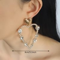 1 Pair Simple Style Classic Style Solid Color Inlay Zinc Alloy Rhinestones Drop Earrings sku image 5