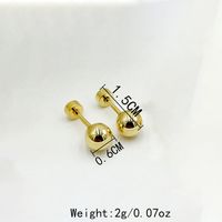 1 Pair Lady Classic Style Heart Shape Plating Inlay 304 Stainless Steel Turquoise 14K Gold Plated Drop Earrings sku image 1