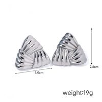 1 Pair Basic Modern Style Classic Style Triangle Plating 304 Stainless Steel 18K Gold Plated Ear Studs main image 2