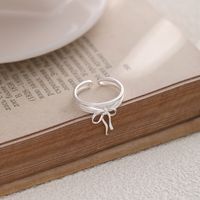 Sterling Silver IG Style Casual Bow Knot Open Rings sku image 1