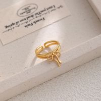 Sterling Silver IG Style Casual Bow Knot Open Rings sku image 2