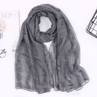 Women's Simple Style Notes Polyester Scarf sku image 1