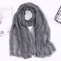 Women's Simple Style Notes Polyester Scarf main image 5