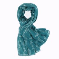Women's Simple Style Notes Polyester Scarf main image 3