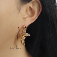 1 Pair Simple Style Classic Style Butterfly Inlay Alloy Rhinestones Drop Earrings sku image 1