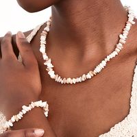 Hawaiian Beach Geometric Stone Wholesale Bracelets Necklace Jewelry Set sku image 1