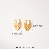 1 Paar Dame Klassischer Stil Herzform Überzug Inlay Edelstahl 304 Türkis 14 Karat Vergoldet Tropfenohrringe sku image 4