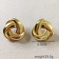 1 Pair Vintage Style Classic Style Triangle Plating 304 Stainless Steel 18K Gold Plated Ear Studs main image 2