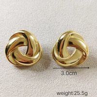 1 Pair Vintage Style Classic Style Triangle Plating 304 Stainless Steel 18K Gold Plated Ear Studs sku image 2