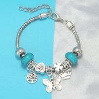 Großhandel Schmuck Lässig Glam Herzform Blume Schmetterling Eisen Kristall Zirkon Weißgold Plattiert Überzug Inlay Armbänder sku image 2