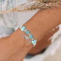 Wholesale Jewelry Casual Glam Heart Shape Flower Butterfly Iron Crystal Zircon White Gold Plated Plating Inlay Bracelets main image 2