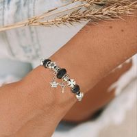 Wholesale Jewelry Casual Sweet Simple Style Heart Shape Flower Butterfly Iron Crystal Zircon White Gold Plated Plating Inlay Bracelets main image 3