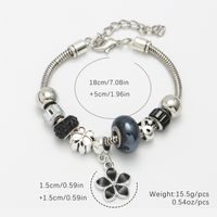 Wholesale Jewelry Casual Sweet Simple Style Heart Shape Flower Butterfly Iron Crystal Zircon White Gold Plated Plating Inlay Bracelets main image 2