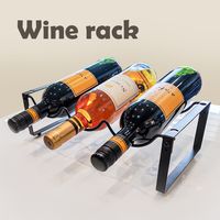 Retro Formal Solid Color Iron Wine Rack main image 1