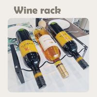 Retro Formal Solid Color Iron Wine Rack main image 5