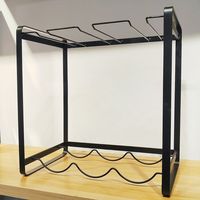 Retro Simple Style Solid Color Iron Wine Rack main image 4