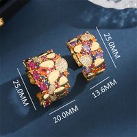 Copper 18K Gold Plated Glam Luxurious Classic Style Plating Inlay Irregular Zircon Open Rings main image 3