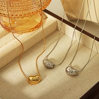 304 Stainless Steel 18K Gold Plated IG Style Casual Simple Style Inlay Geometric Zircon Pendant Necklace main image 1