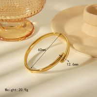 304 Stainless Steel 18K Gold Plated Vintage Style Exaggerated Classic Style Solid Color Rings Bracelets Jewelry Set sku image 3