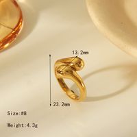 304 Stainless Steel 18K Gold Plated Vintage Style Exaggerated Classic Style Solid Color Rings Bracelets Jewelry Set sku image 1