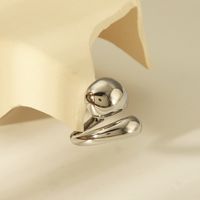 Basic Commute Solid Color 304 Stainless Steel 14K Gold Plated Open Rings In Bulk main image 6