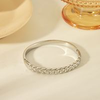 304 Stainless Steel 18K Gold Plated Basic Modern Style Classic Style Plating Solid Color Bangle main image 6