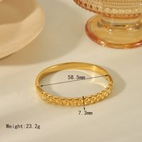 304 Stainless Steel 18K Gold Plated Basic Modern Style Classic Style Plating Solid Color Bangle sku image 3