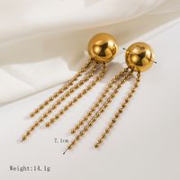 1 Pair Basic Modern Style Classic Style Irregular Round 304 Stainless Steel 18K Gold Plated Hoop Earrings Drop Earrings sku image 1