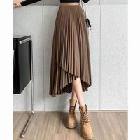 Summer Simple Style Solid Color Rayon Spandex Polyester Midi Dress Skirts main image 1