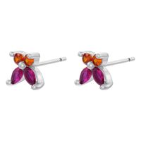1 Pair Elegant Lady Classic Style Butterfly Plating Inlay Copper Zircon 18K Gold Plated Ear Studs main image 9