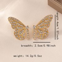 1 Pair Sweet Commute Butterfly Inlay Zinc Alloy Glass Ear Studs main image 2