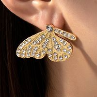 1 Pair Sweet Commute Butterfly Inlay Zinc Alloy Glass Ear Studs main image 4