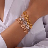 Casual Simple Style Commute Round Lines 304 Stainless Steel 18K Gold Plated Bracelets In Bulk main image 1