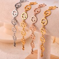 Casual Simple Style Commute Round Lines 304 Stainless Steel 18K Gold Plated Bracelets In Bulk main image 2