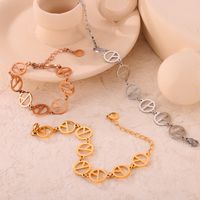Casual Simple Style Commute Round Lines 304 Stainless Steel 18K Gold Plated Bracelets In Bulk main image 4