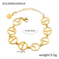 Casual Simple Style Commute Round Lines 304 Stainless Steel 18K Gold Plated Bracelets In Bulk main image 9